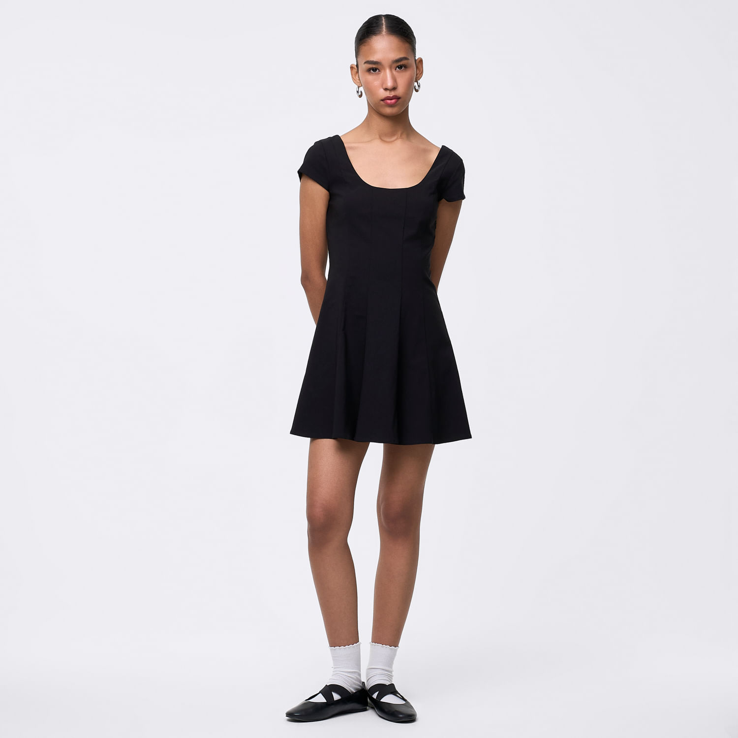 Vestido Corto Mujer Pinzas Hypnotic Negro M