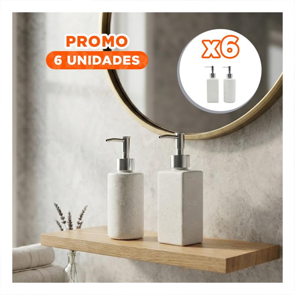 Pack6 Juego 2 Dispensador para Espacios del Hogar Color Blanco YRegalo Sticker