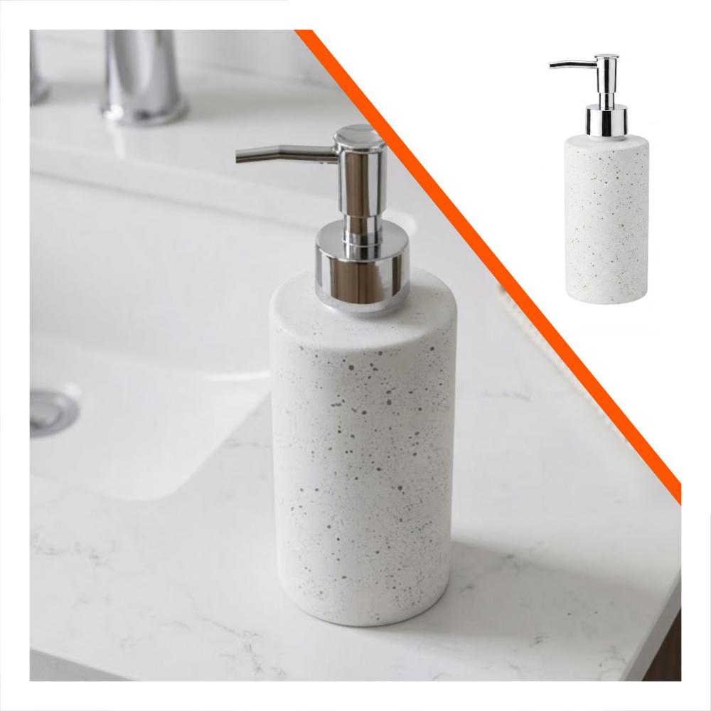 Contenedor para Locion de Manos Cilindro Color Blanco  Y Ligas Regalo