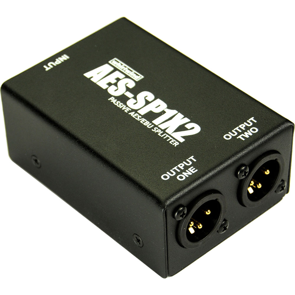 Whirlwind AES/EBU 1x2 Splitter Pasivo con XLR - 32 a 192 kHz, Bajo Jitter