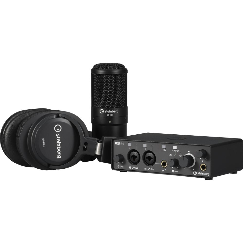 Steinberg IXO22 USB-C Audio Interface Recording Pack - 2x2 Analog I/O, 24-Bit/192 kHz, Inc