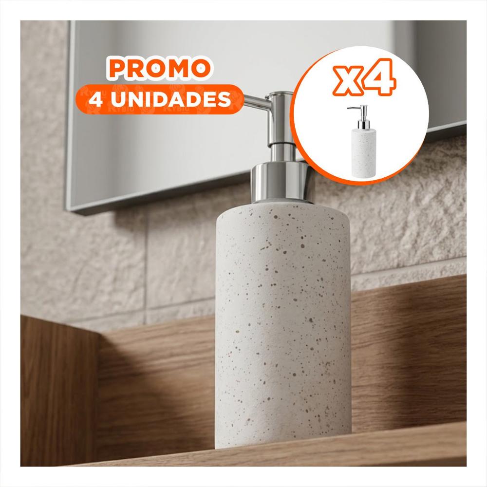 Pack4 Dosificador para Locion de Manos Cilindro con Puntos Dorados  YPapel Regalo