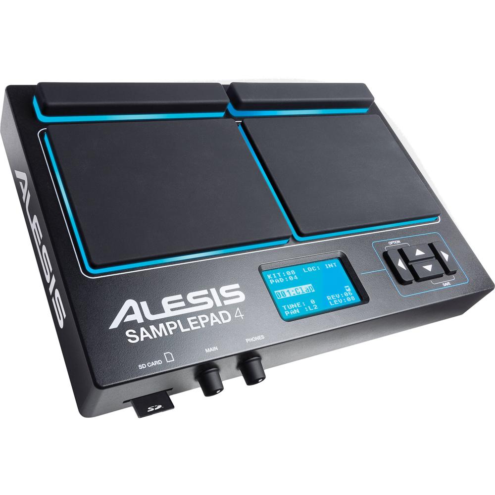 Alesis SamplePad 4 - Instrumento de Percusión y Disparo de Muestras con 4 Pads, 25 Sonido