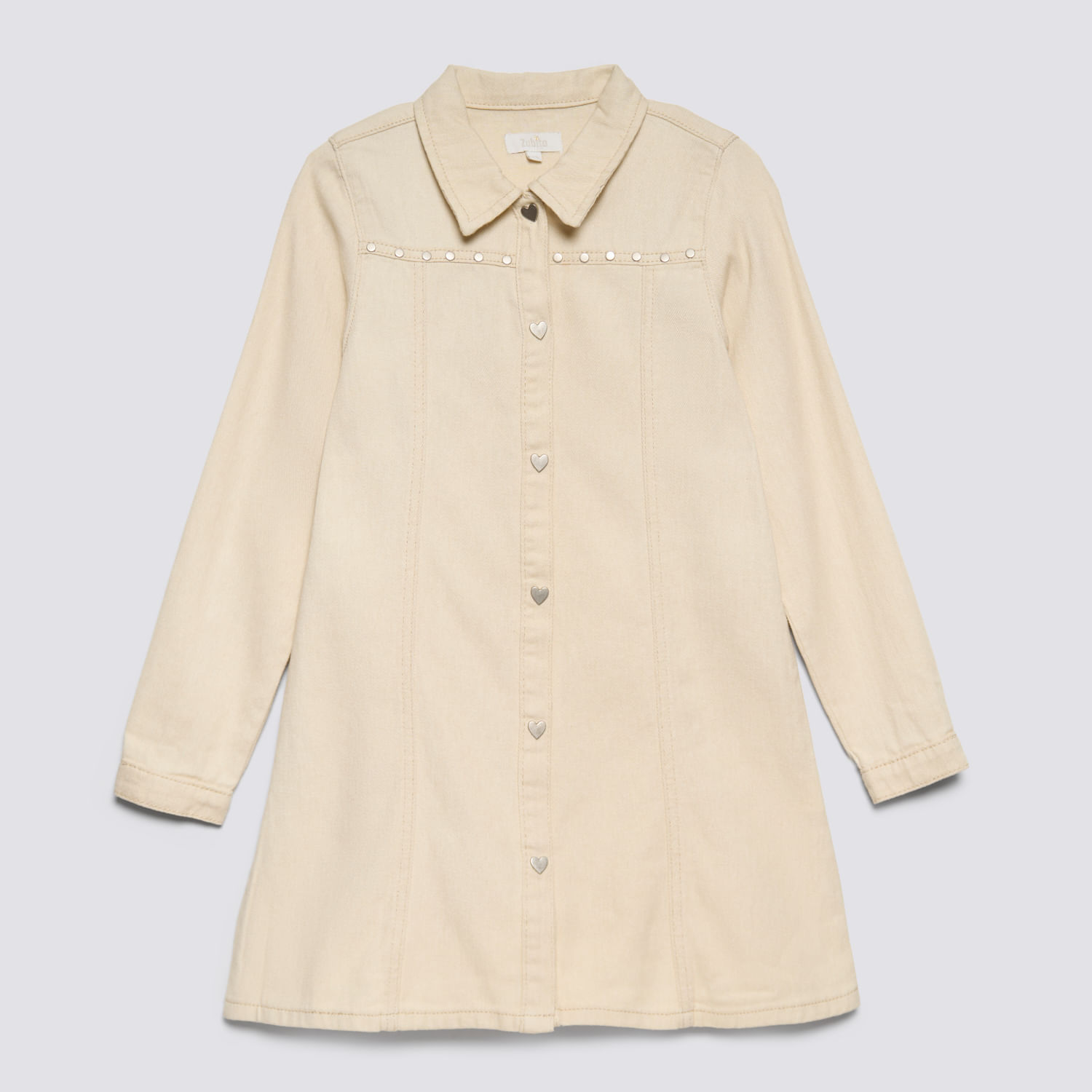 Vestido Teen Niña Bull Tachas Zubito Beige Talla 16X