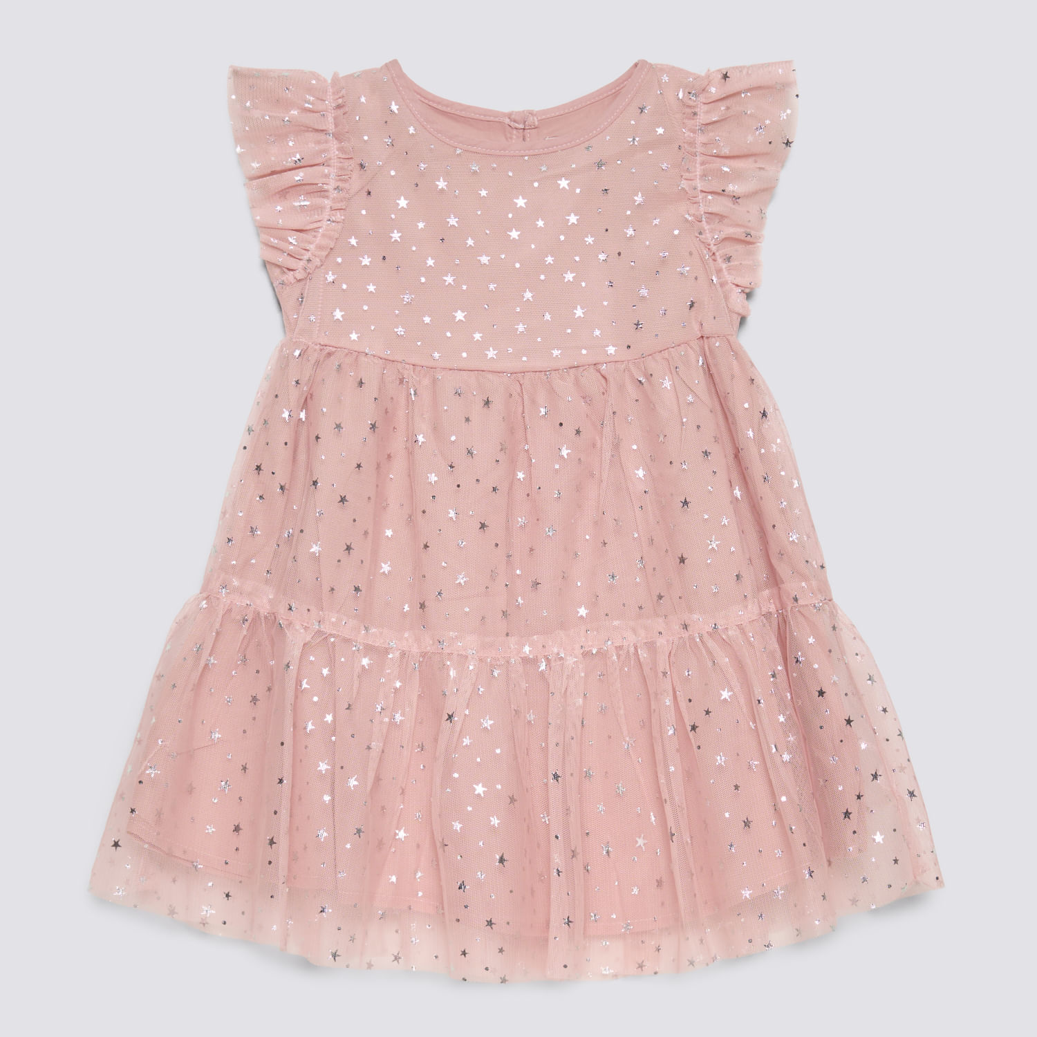 Vestido Manga Corta Bebé Niña Tull Foil Baby Circus Rosado Talla 36M