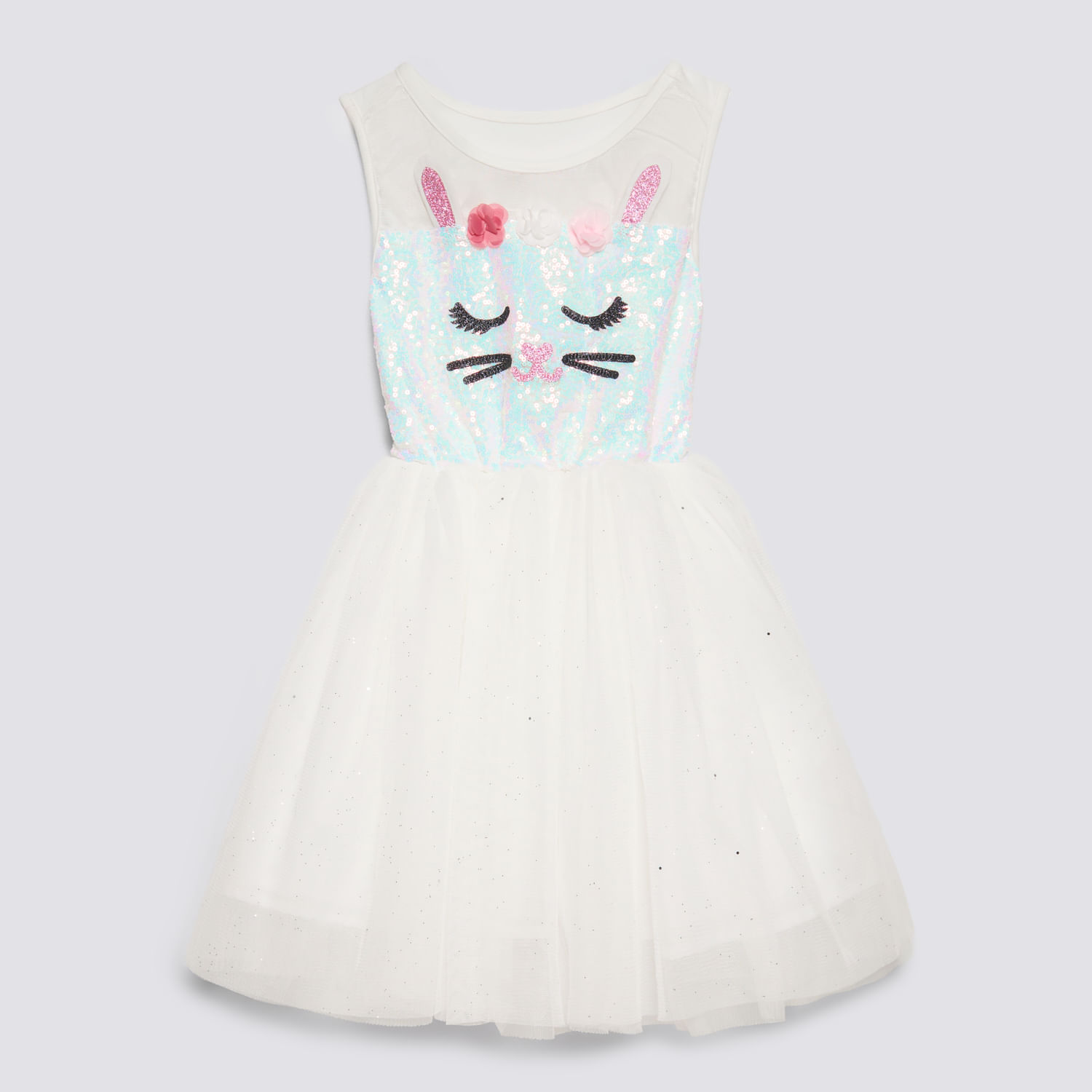 Vestido Niña Face Circus Ecru Talla 6