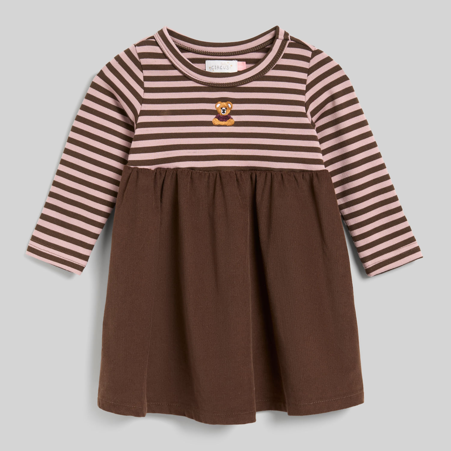 Vestido Manga Larga Bebé Niña Country Cord Baby Circus Cocoa Talla 9M