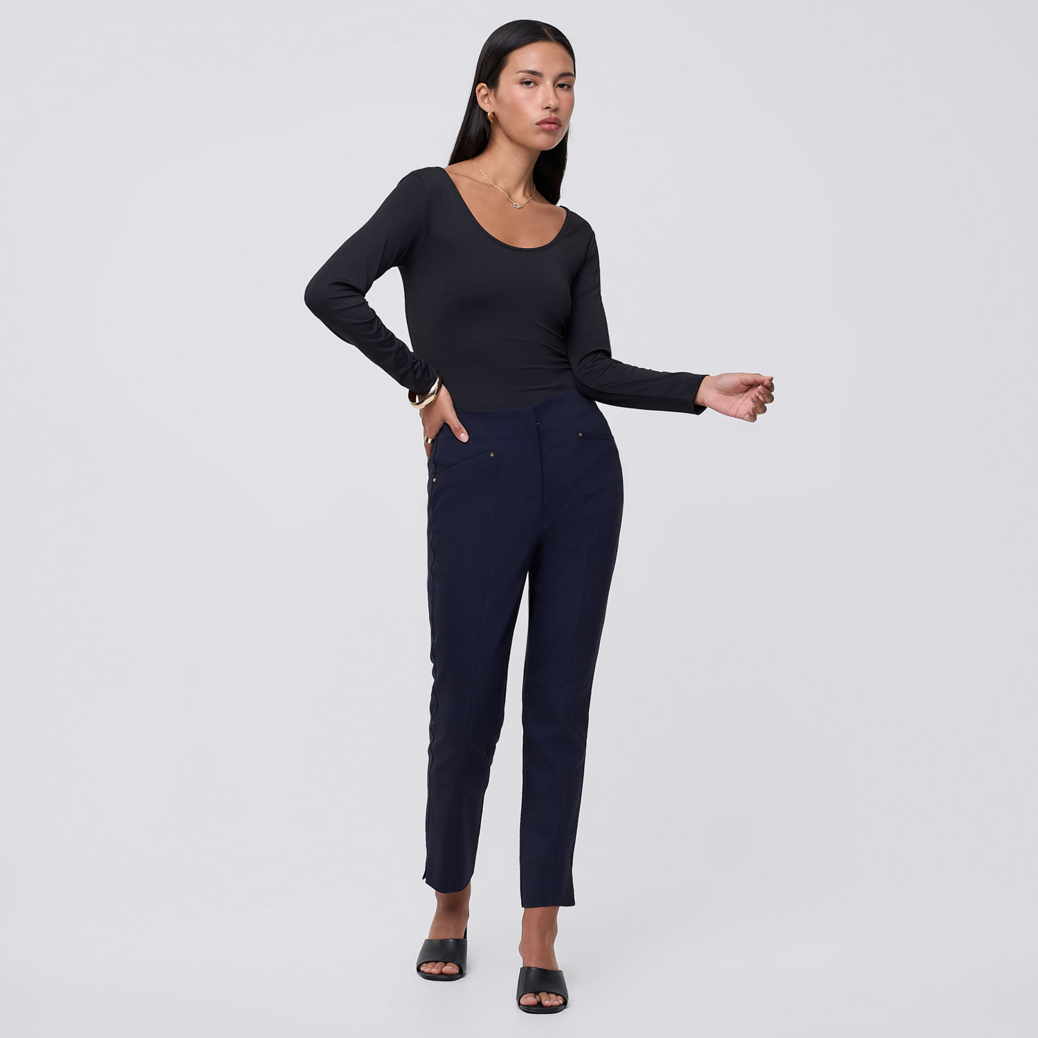 Pantalón Mujer Office 1 Malabar Azul 34