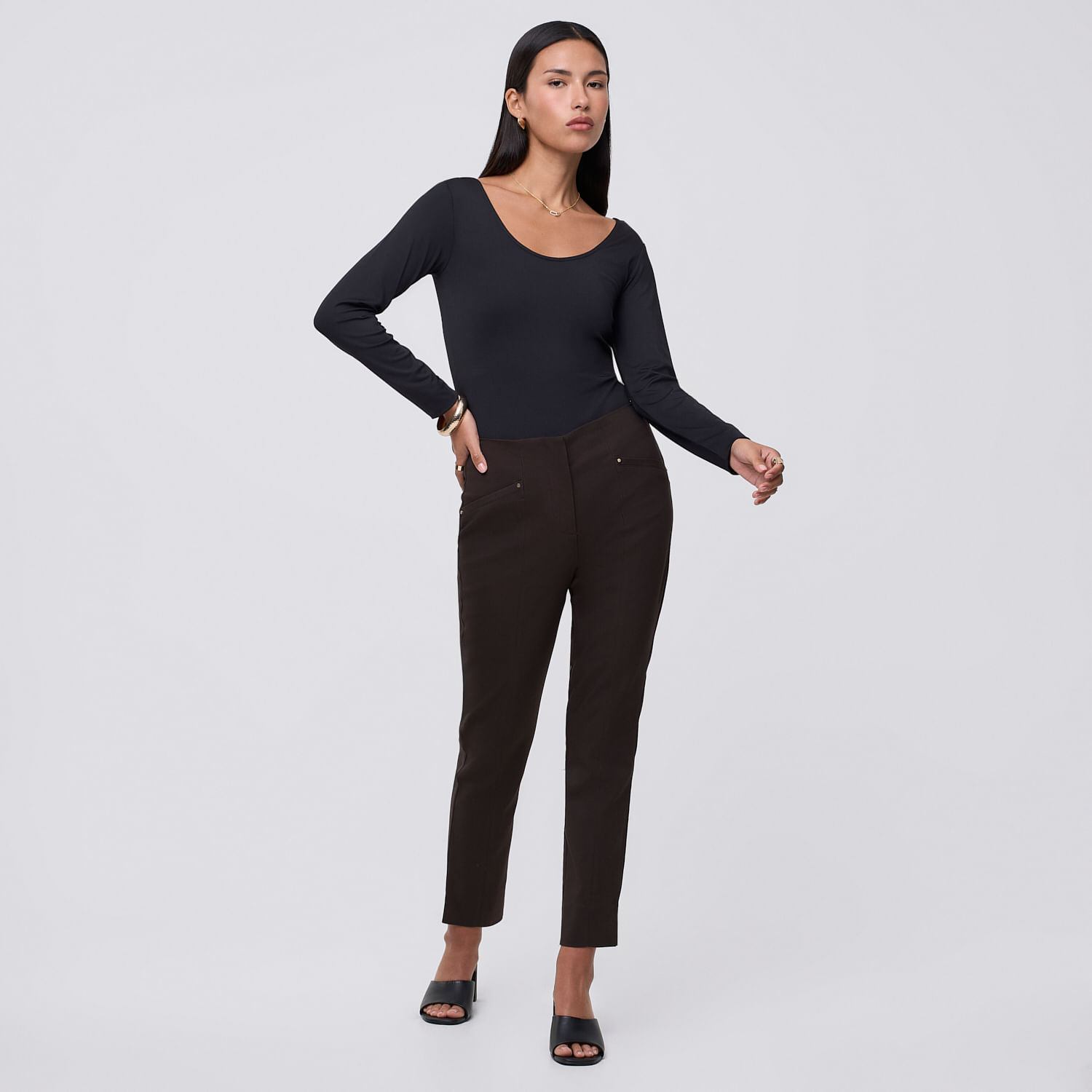 Pantalón Mujer Office 1 Malabar Marrón 30