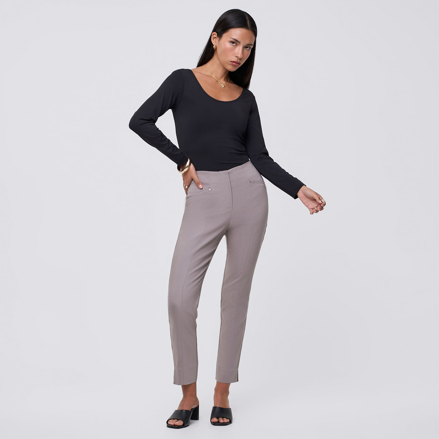 Pantalón Mujer Office 1 Malabar Taupe 30