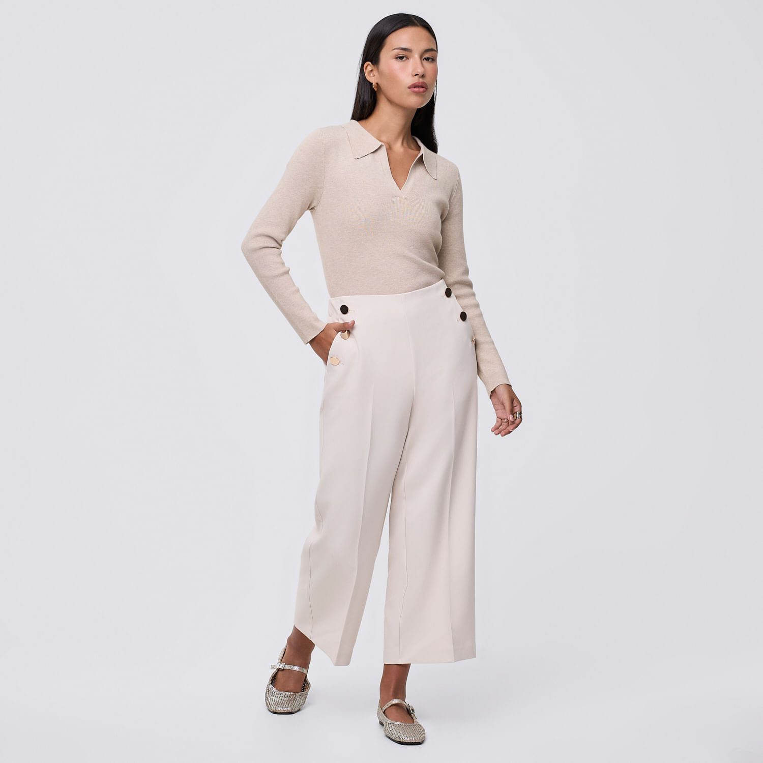 Pantalón Mujer Gold Malabar Crudo M