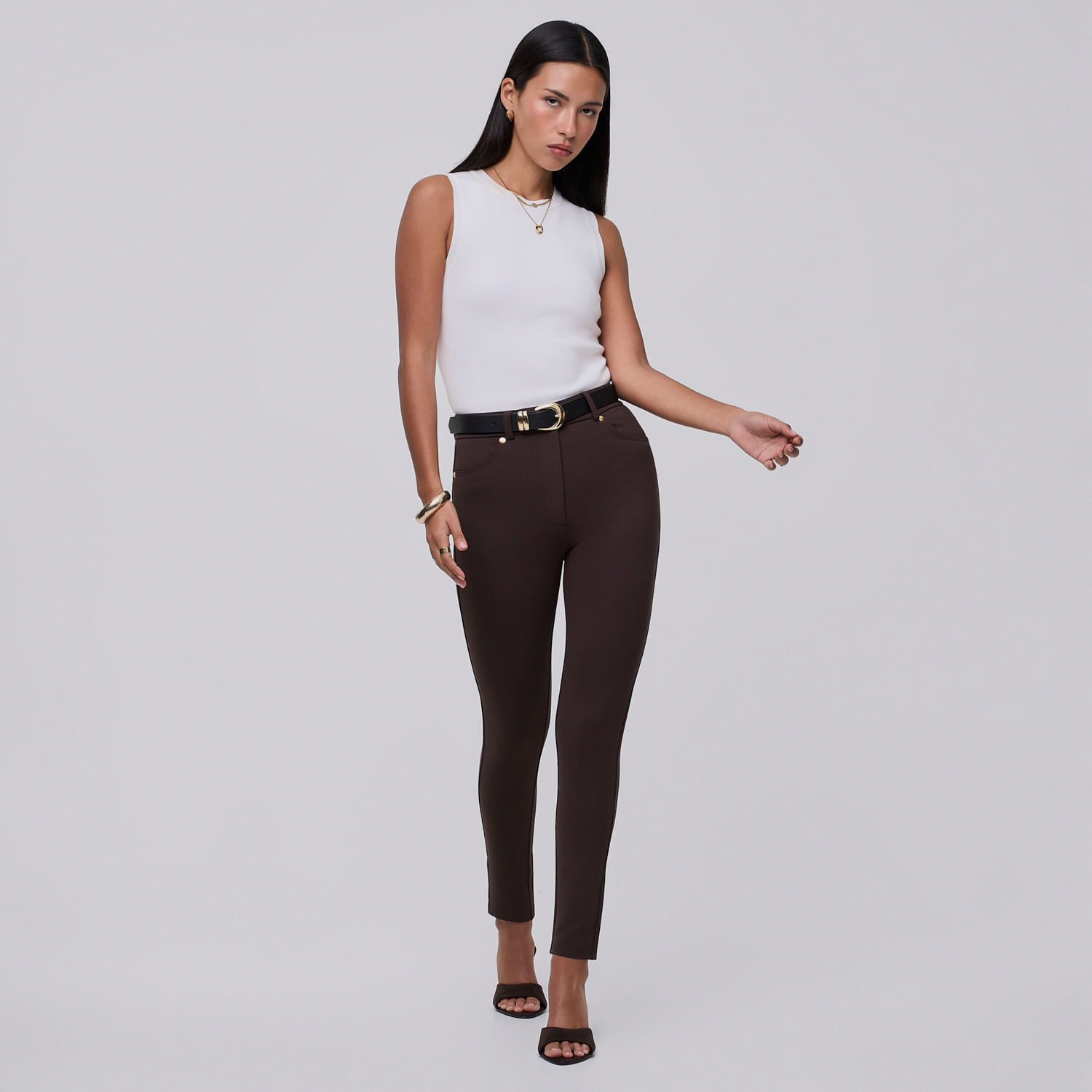 Pantalón Mujer Leg Malabar Marrón M