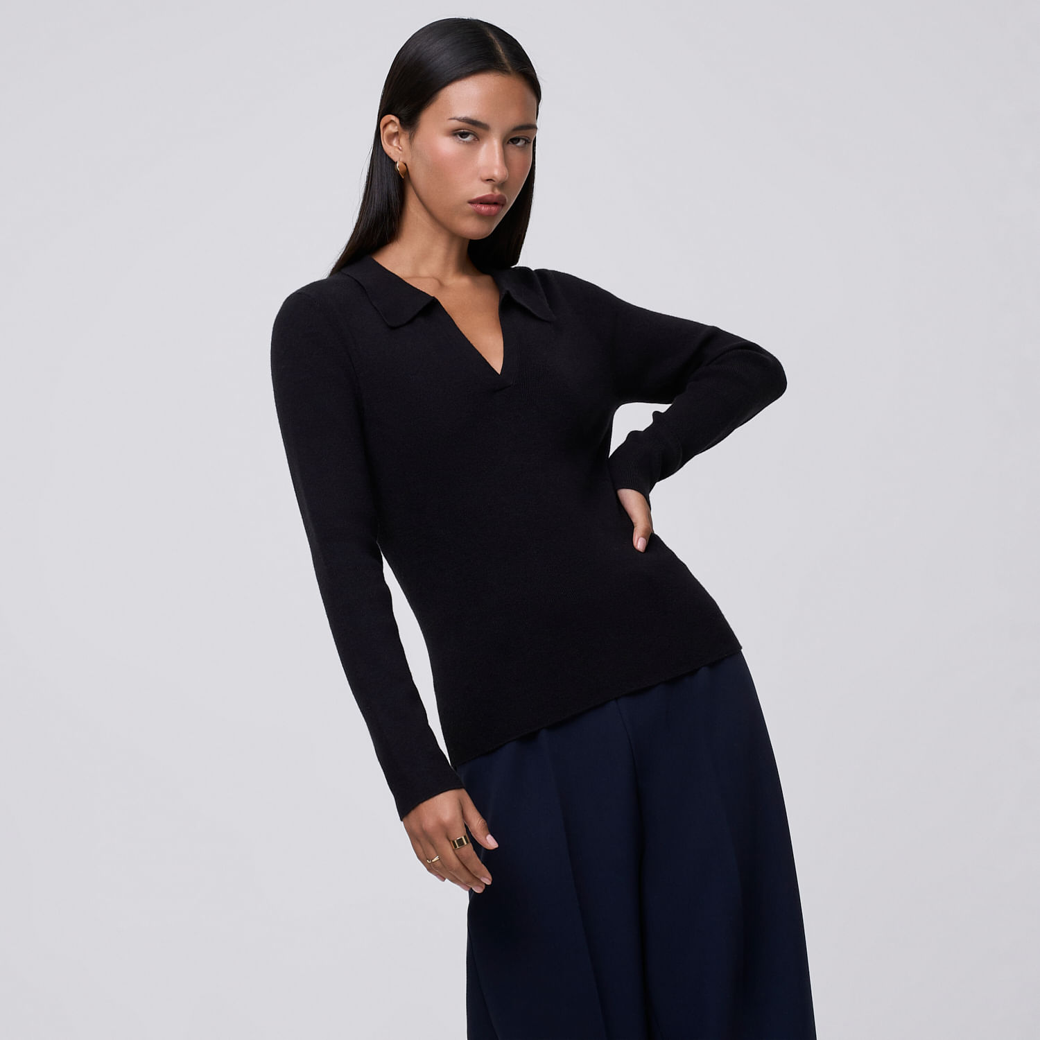 Chompa Mujer Jhonny Malabar Manga Larga Negro Xl