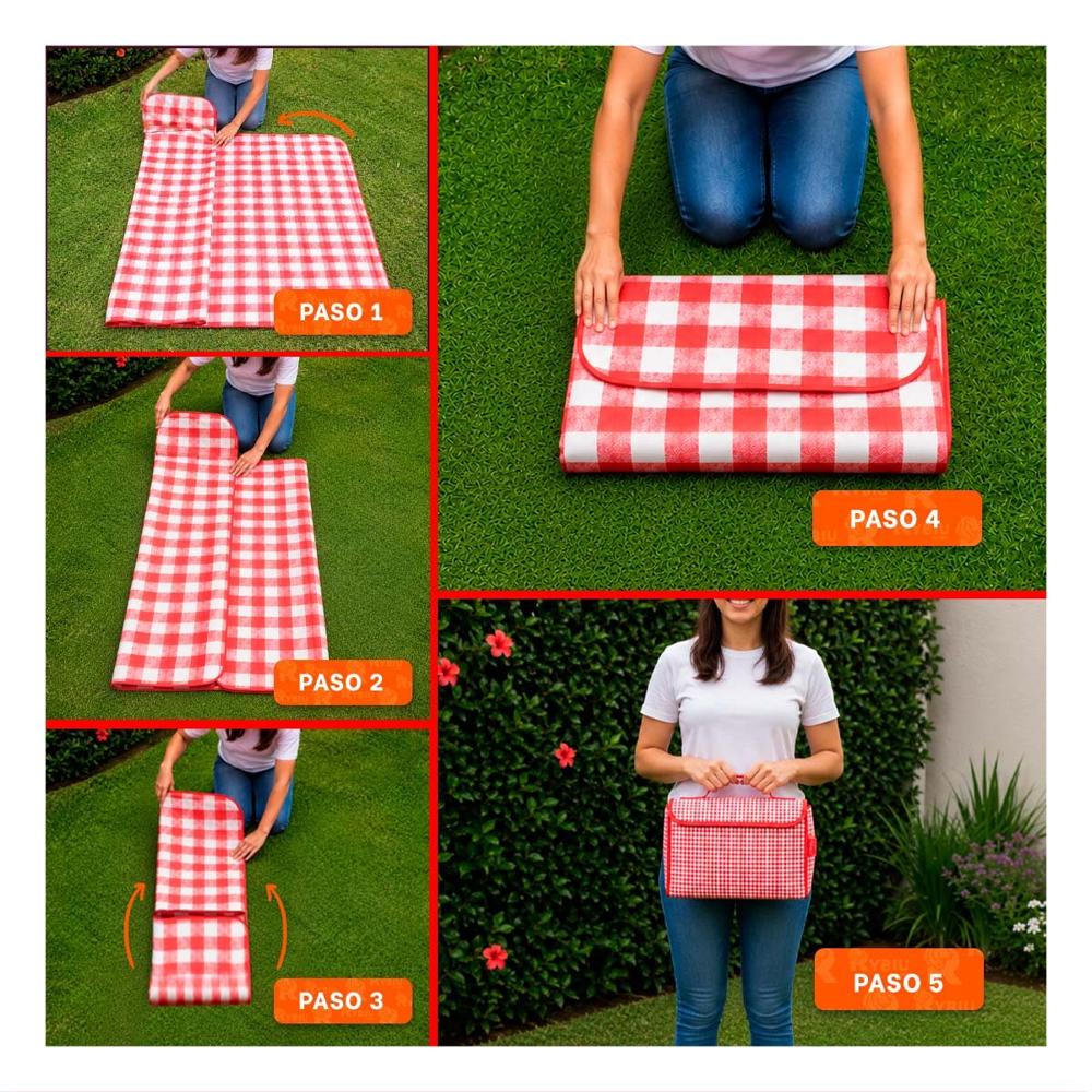 Cobertor Practico para Parque Tipo Cartera Doble Tela Liviano