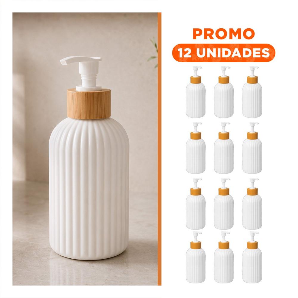 Pack12 Contenedor para Bano Cilindro Blanco con Acabado Dorado 7x19cm YRegalo Sticker
