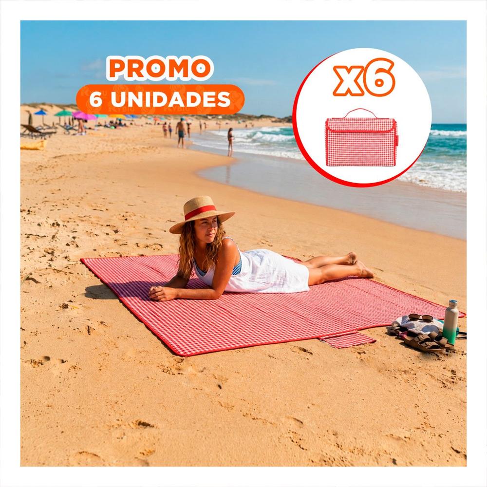 Pack6 Cobija Portatil Tipo Cartera para Viajes y Campamento YRegalo Sticker