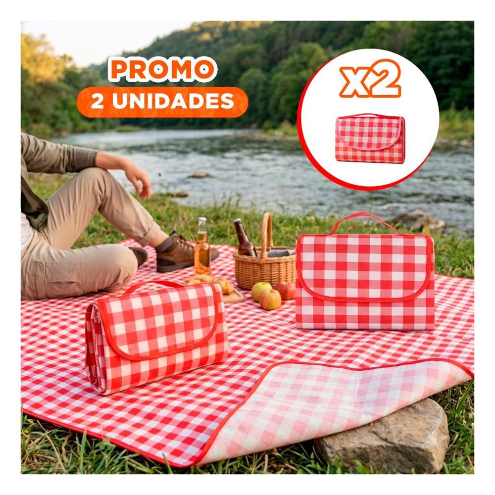Pack2 Cobija Multiuso Tipo Cartera para Picnic y Camping YPapel Regalo