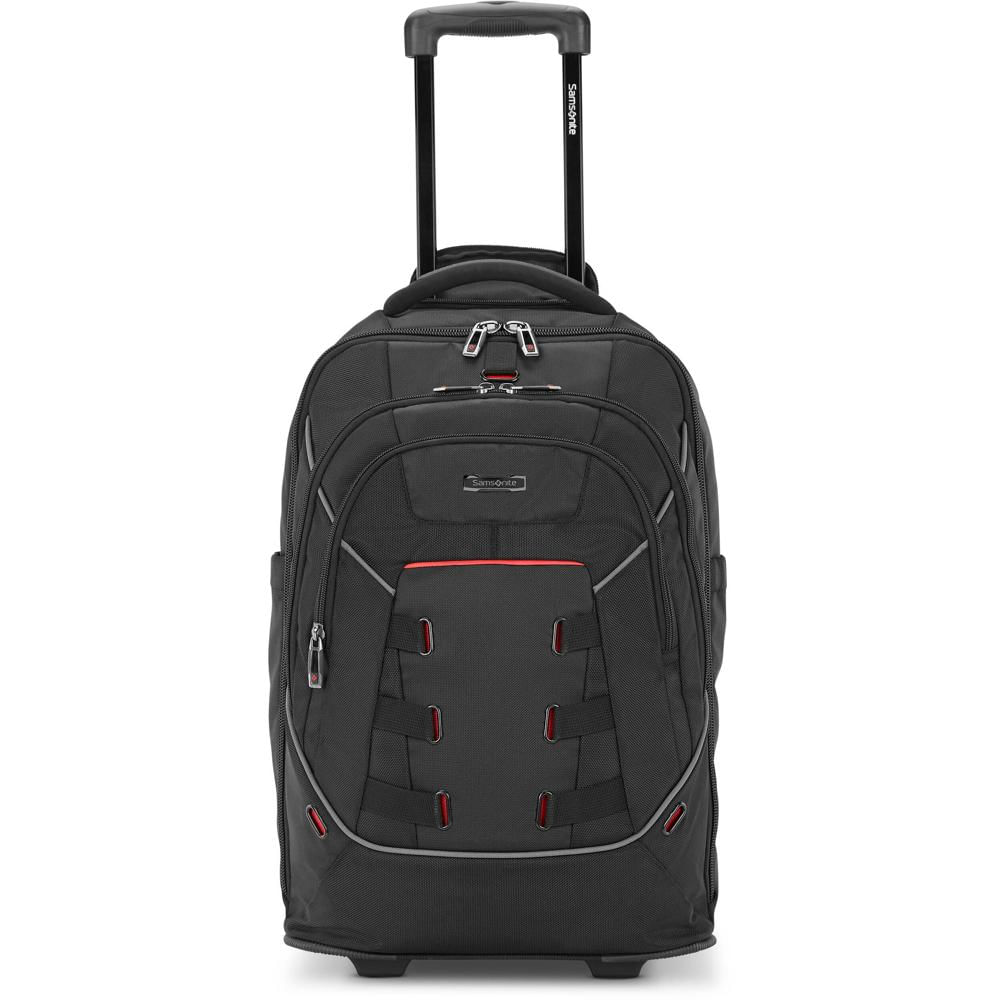 Samsonite Tectonic Nutech Mochila con Ruedas Negra - 1680D Poliéster Impermeable, Compart