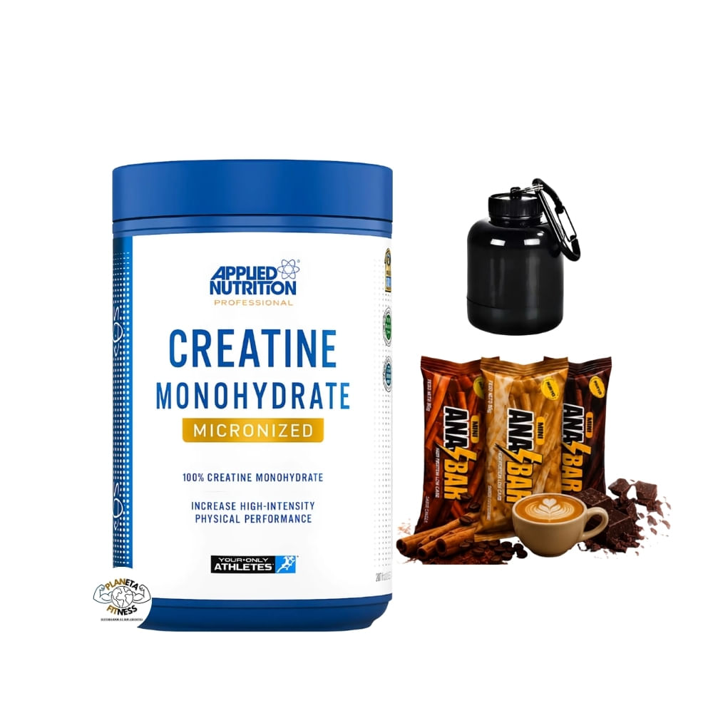 Applied Nutrition Creatina Monohidratada 1 Kg - barra proteica - llavero