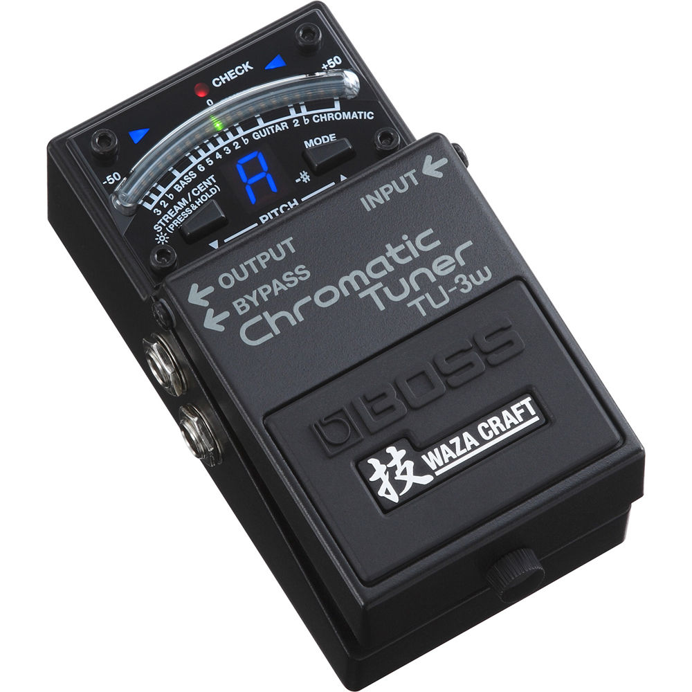 BOSS TU-3W Afinador Cromático Waza Craft con Precisión de Tuning de +/-1 Cent y Modo Tru