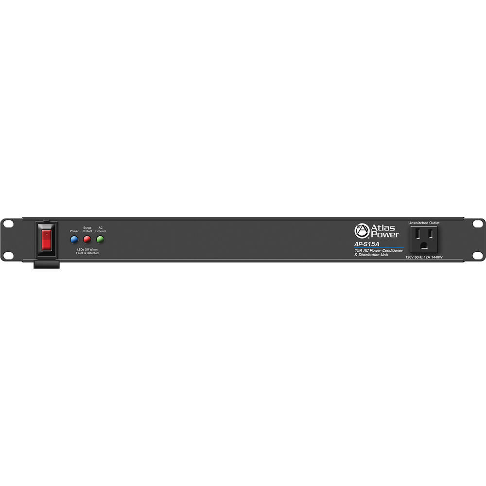 AtlasIED AP-S15A Unidad de Distribución y Acondicionador de Energía 15A con Filtro RFI/E