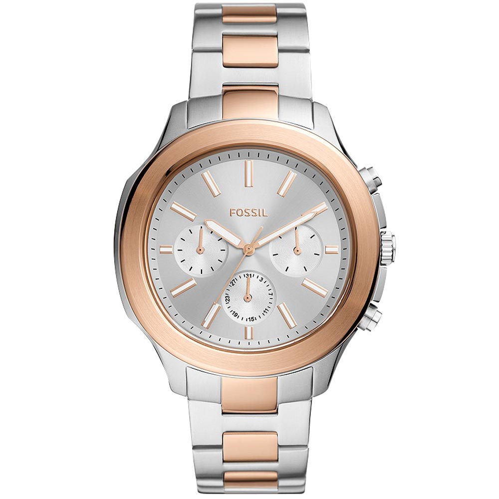 Reloj Fossil Windfield BQ2591 Multifuncional Acero Inoxidable Dial Plateado