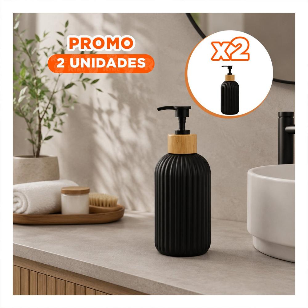 Pack2 Dispensador para Detergente de Cocina Color Negro 7x19cm YRegalo Sticker