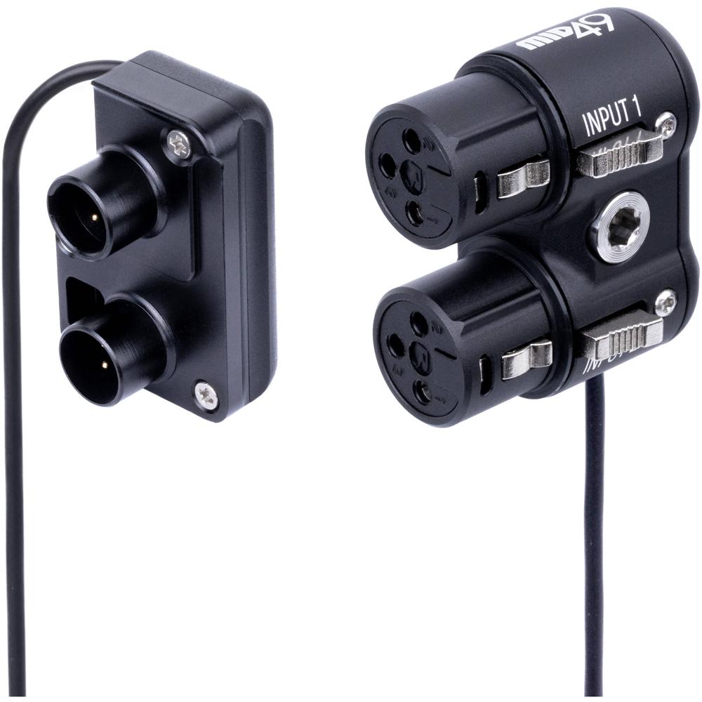 MID49 Audio Breakout AB-4 para Canon C70 y C80 - 2 x Mini XLR a 3-Pin XLR, Cable de 12""