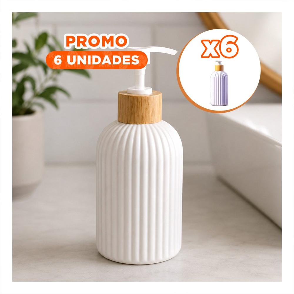 Pack6 Dosificador para Uso Diario Color Blanco con Detalles Dorados 7x19cm YPapel Regalo