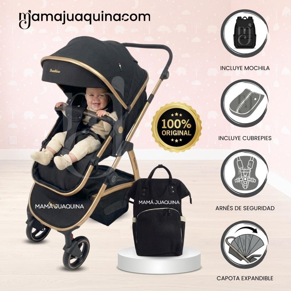 Coche Moisés Travel System SPEED PRINCE MINUS con Mochila Pañalera Black