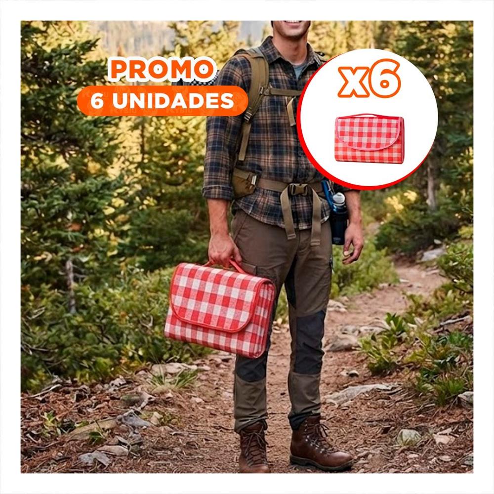 Pack6 Frazada Portatil para Campo Tipo Cartera de Uso Practico Diario YPapel Regalo