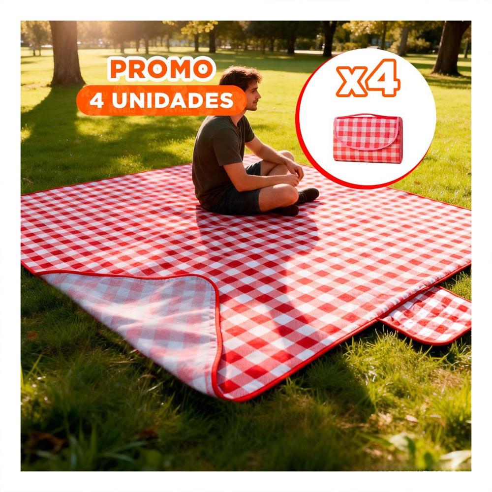 Pack4 Frazada Multiuso Tipo Cartera para Uso Diario en Aire Libre