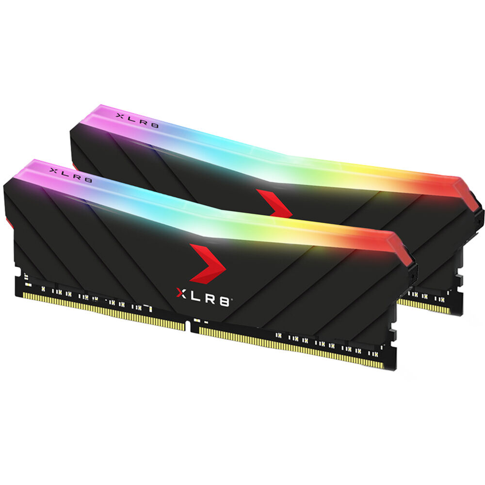 PNY Kit de Memoria RAM 16GB XLR8 Gaming EPIC-X RGB 3200 MHz (2 x 8GB) - DDR4, CL16, Soport
