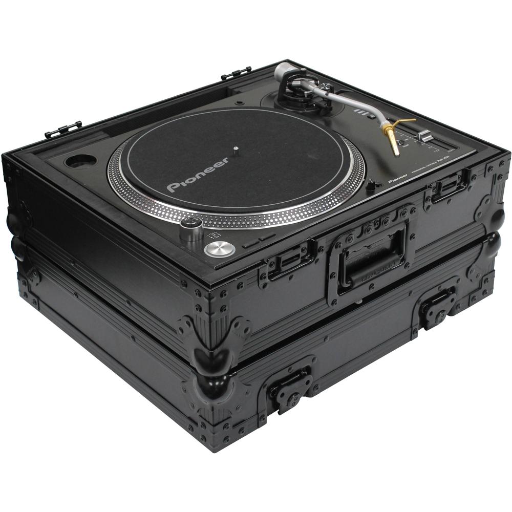 Odyssey Flight Case para Tornamesa Universal - Modelo Negro, Compatible con Tornamesas Est