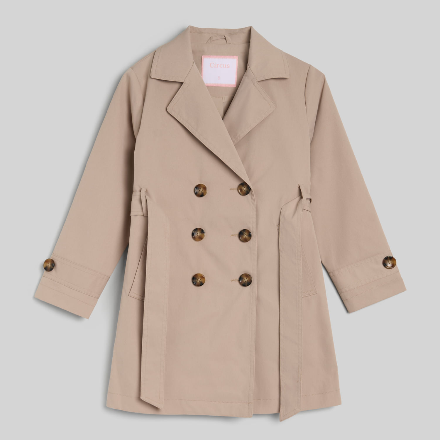 Casaca Niña Trench Circus Beige Talla 6