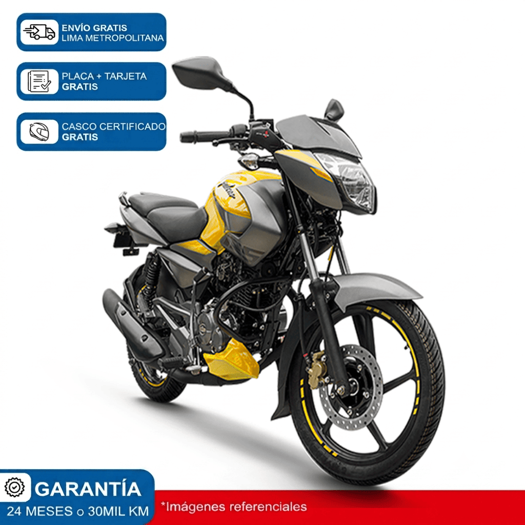 Moto Bajaj Pulsar LS 125 Amarillo-Gris