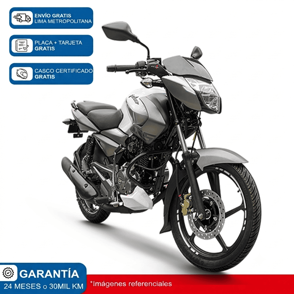 Moto Bajaj Pulsar LS 125 Blanco-Gris