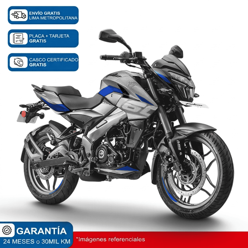 Moto Bajaj Pulsar NS 160 Modelo 2026 Gris Azul