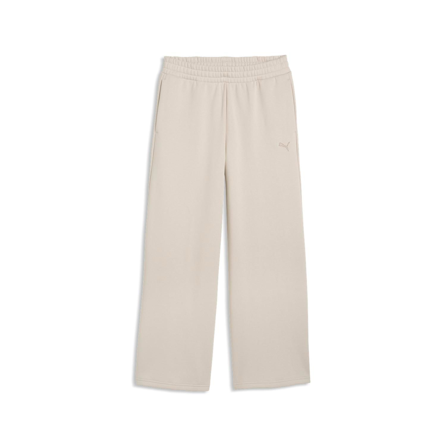 Pantalon De Buzo Puma Mujer Ess Cat Comfort Wide Leg Pants Fl Op Beige S
