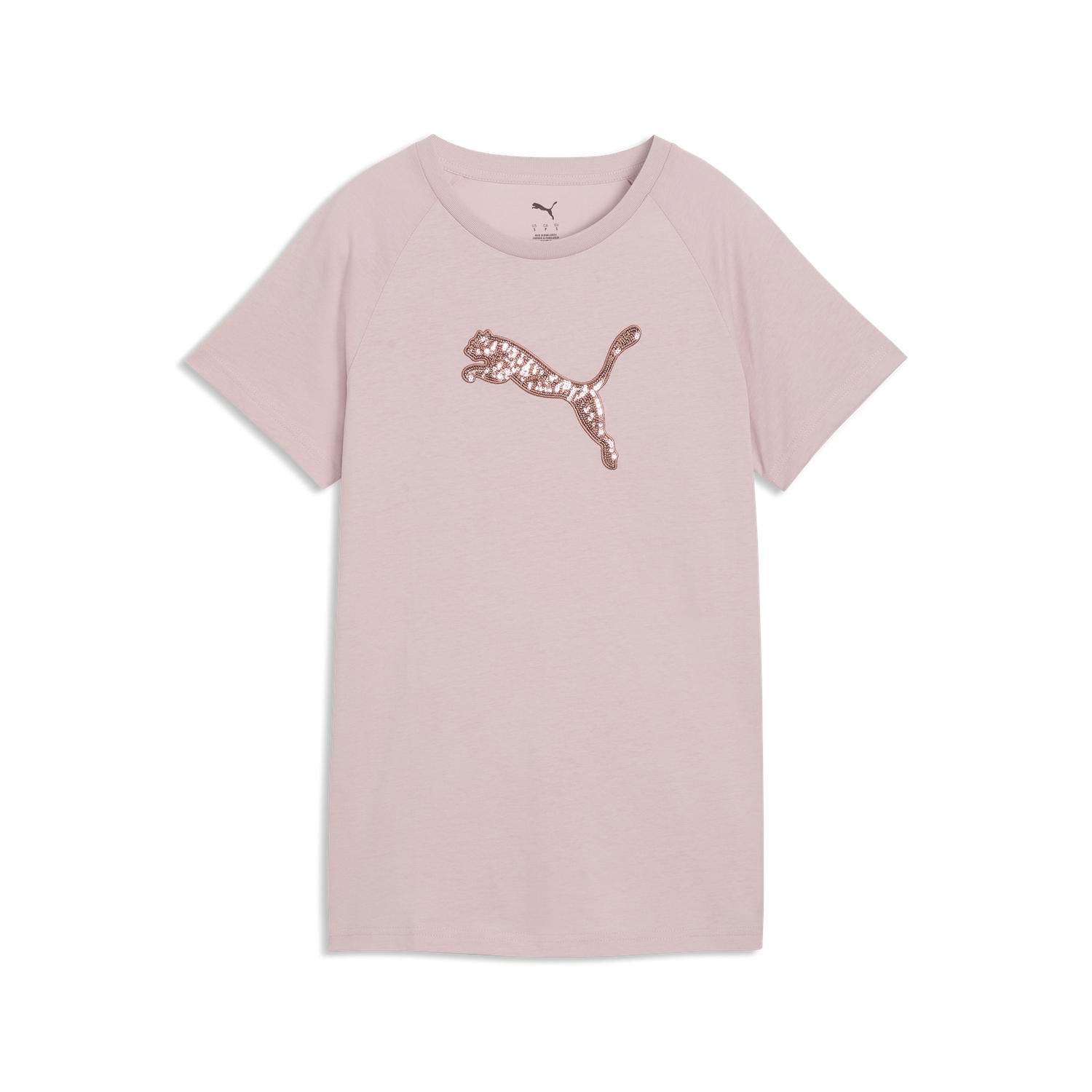 Polo Deportivo Puma Mujer Ess Sequins Tee Rosa S