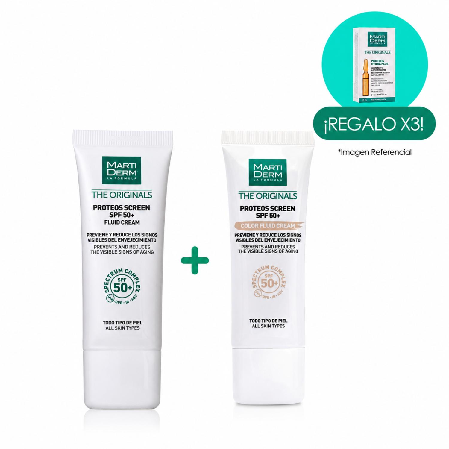 Pack Protector Solar Martiderm Proteos Screen Spf 50+ Mixto