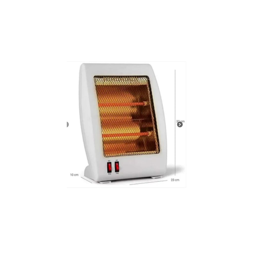 Calefactor Eléctrico Halógeno 800W Portátil con Termostato  Calor Rápido