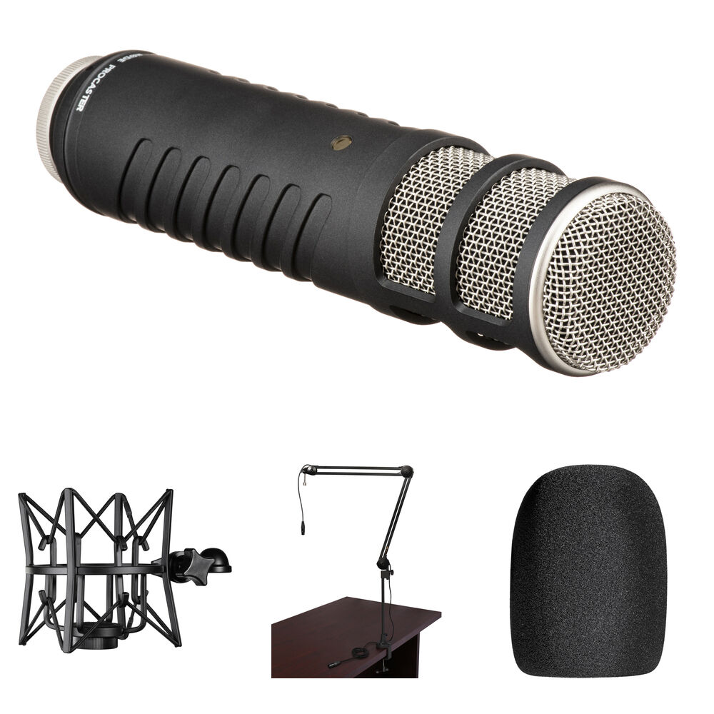 RODE Procaster Micrófono Dinámico de Broadcast con Soporte y Brazo de Estudio