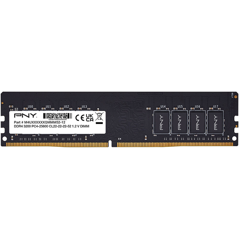 PNY RAM DDR4 16GB Performance 3200 MHz CL22 288-Pin U-DIMM