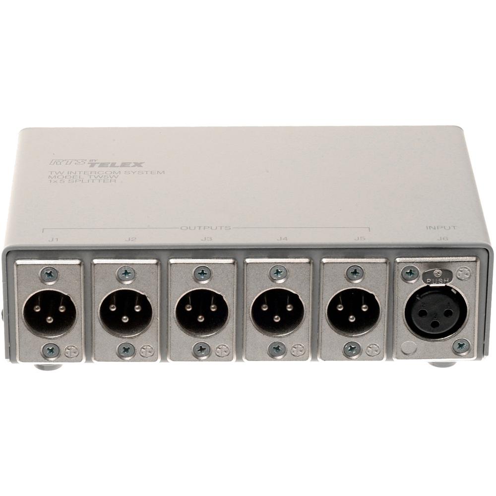 RTS Splitter Box TW-5W 1 In, 5 Out, 2 canales, metal resistente
