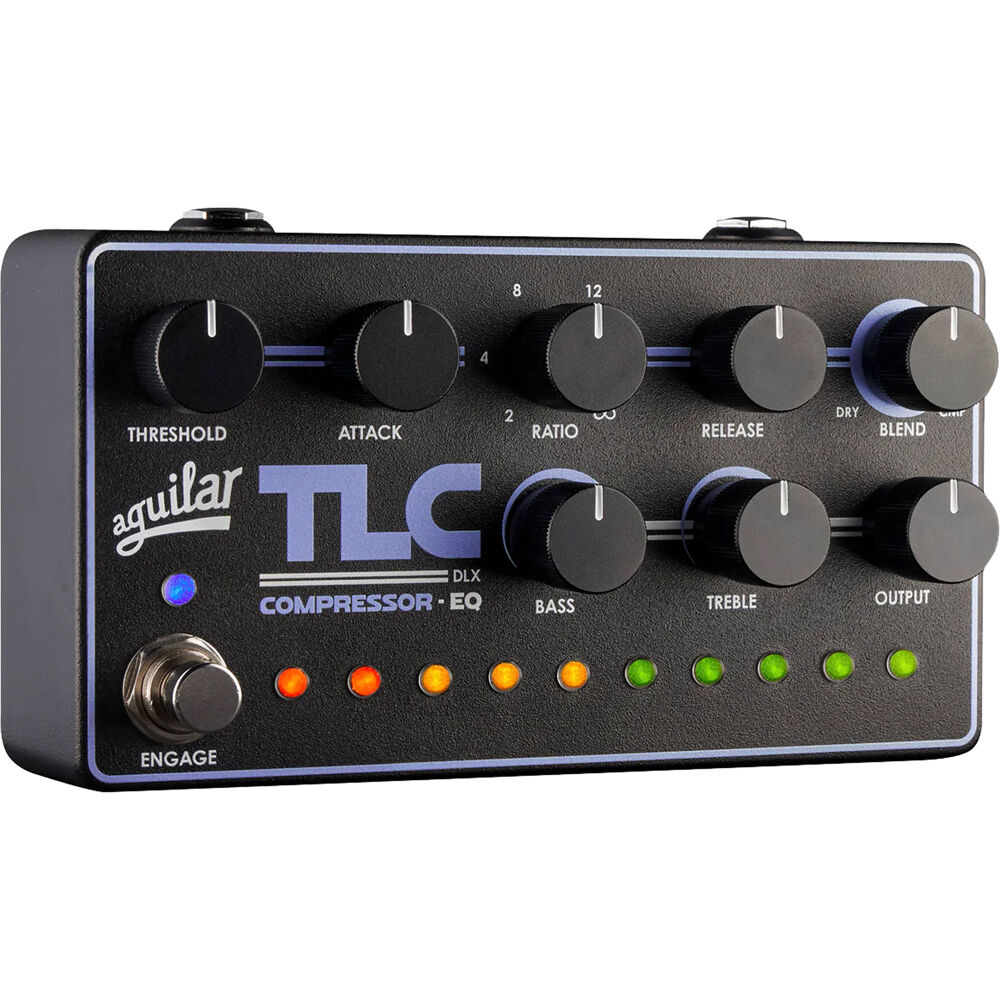 Aguilar TLC Compressor EQ DLX Pedal para Bajo con Compresión Independiente y Ecualizador