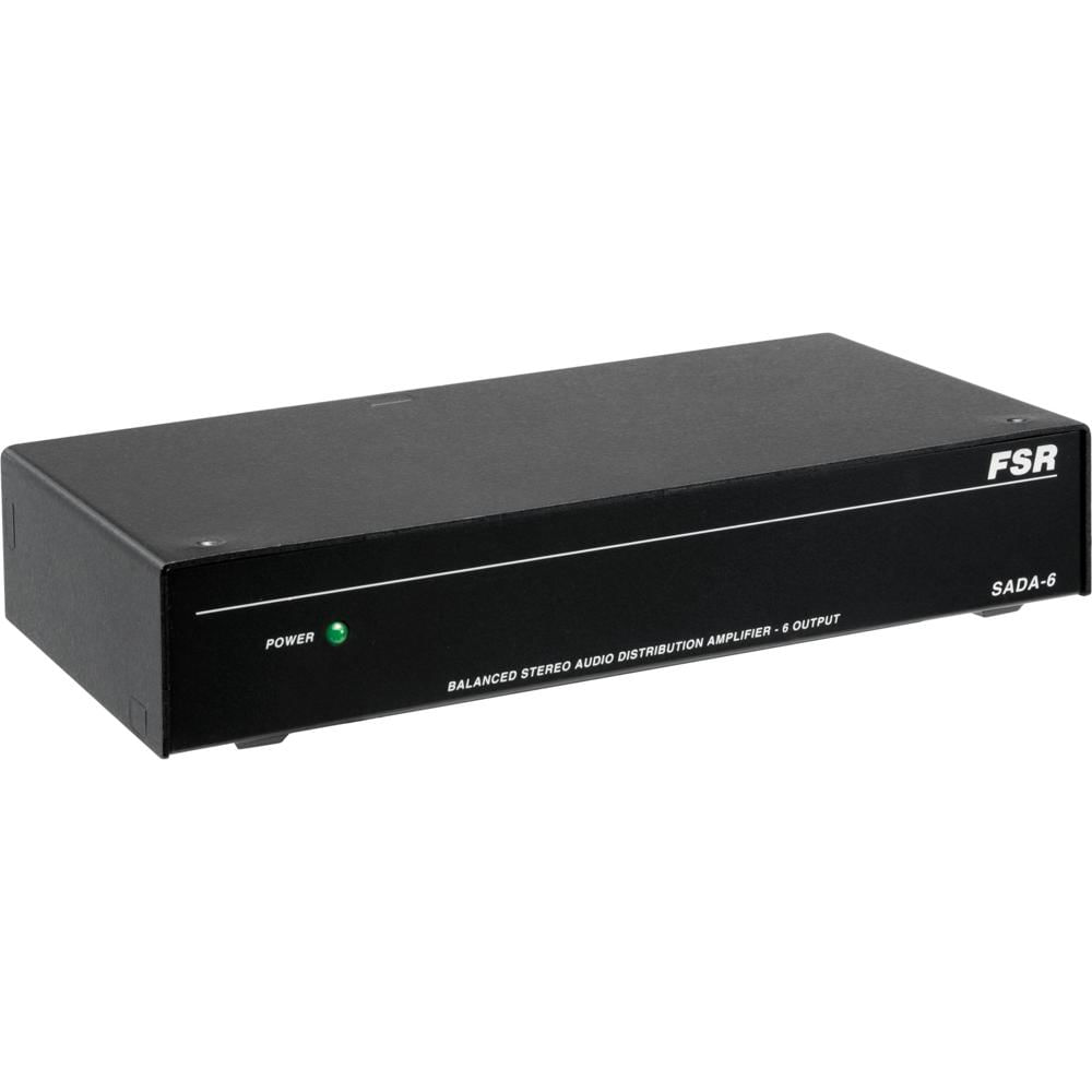 FSR Amplificador de Distribución de Audio Estéreo SADA-6 1x6 con Salidas Balanceadas y C