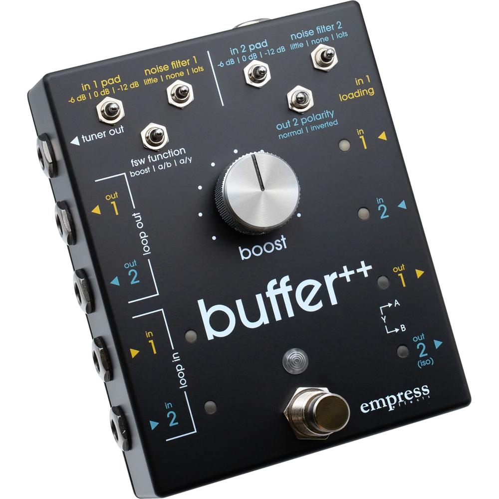 Empress Effects Buffer++ Pedal de Boost y Buffer Analógico con 12 Modos de Enrutamiento y