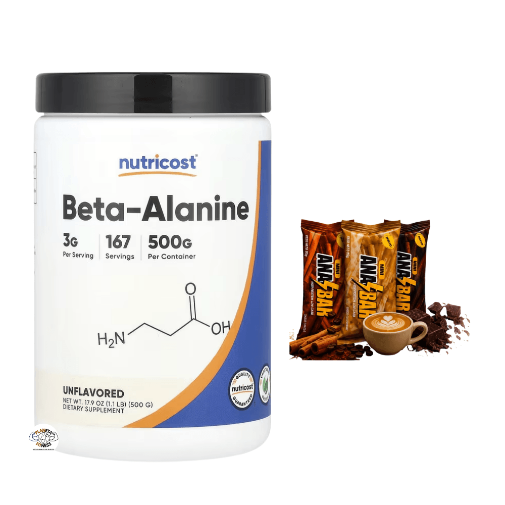 Beta Alanina Nutricost 500 g - 167 servicios Beta Alanine - barra proteica