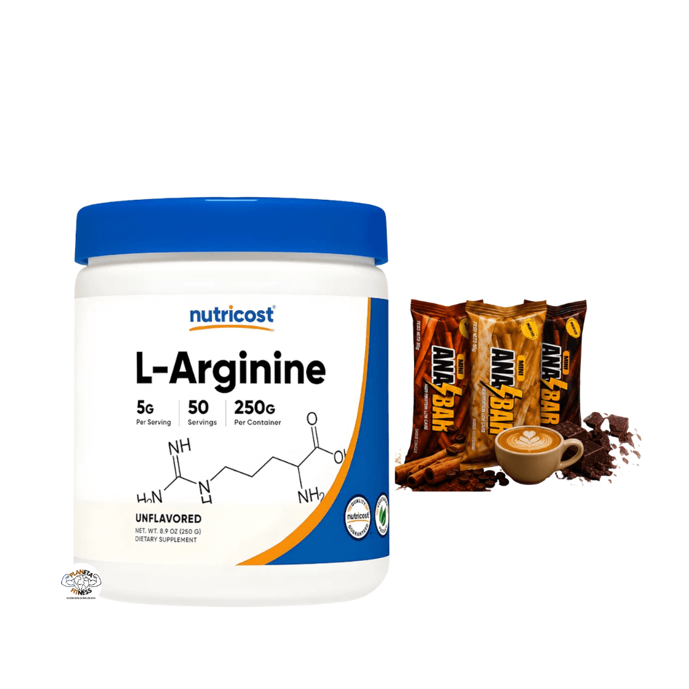 L Arginine Nutricost 250 G - 50 Servicios - Barra Proteica